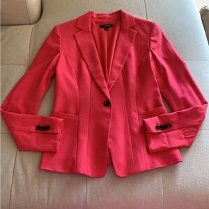 Pink Ann Taylor Blazer with Black Buttons